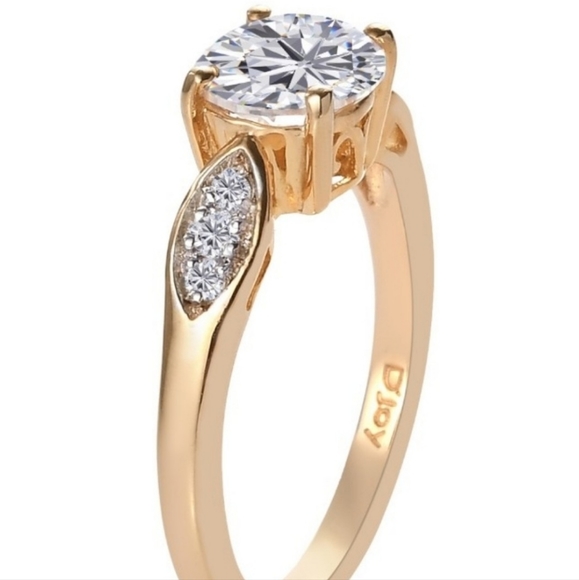 NEW VS EF Moissanite Gold Ring Size 6 - Picture 10 of 16